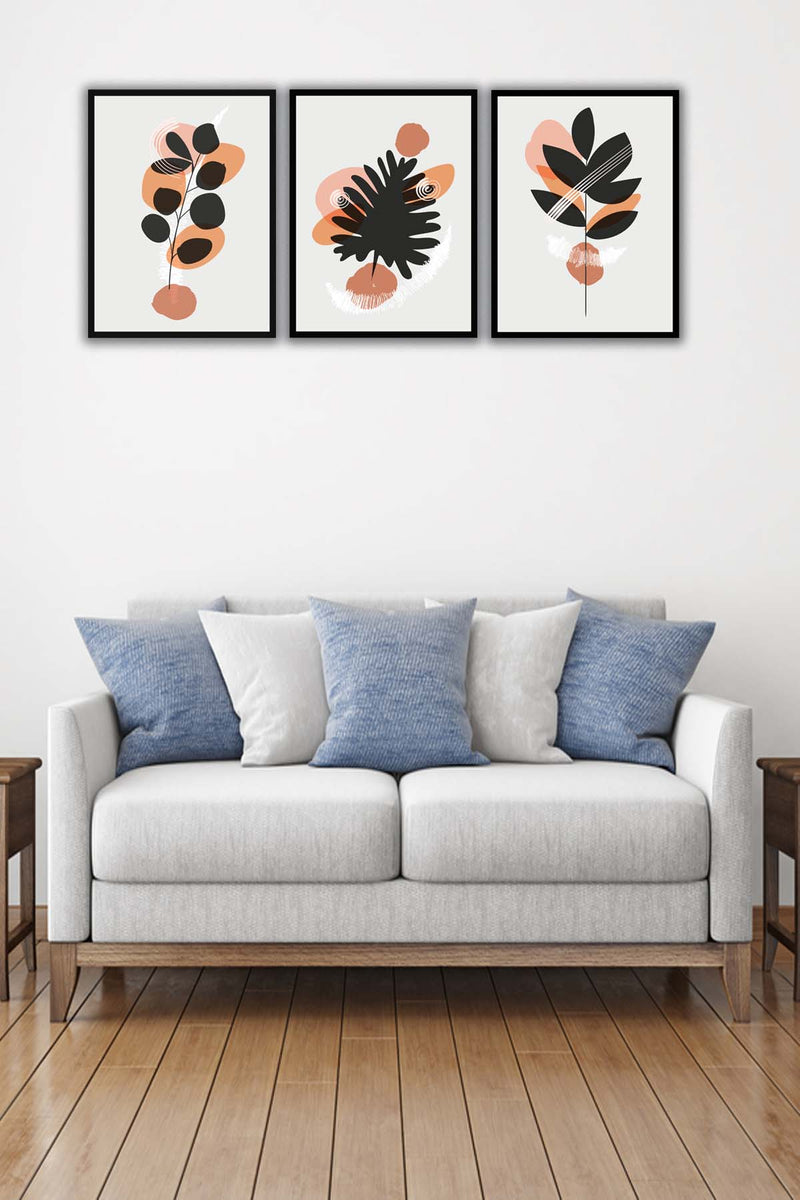 3 Parça Bohem Tarzı Sanatsal Tablo Seti Bonvagon