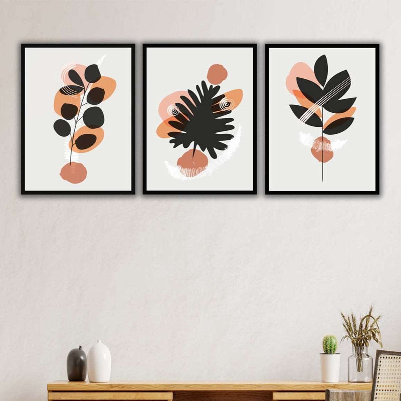 3 Parça Bohem Tarzı Sanatsal Tablo Seti Bonvagon