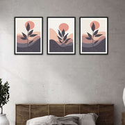 3 Parça Bohem Tarzında Mdf Tablo Seti Bonvagon