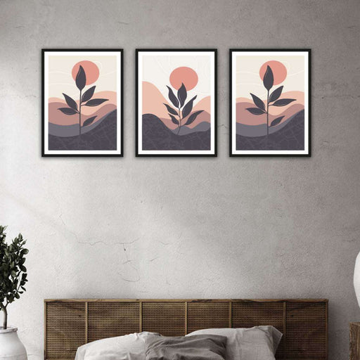 3 Parça Bohem Tarzında Mdf Tablo Seti Bonvagon