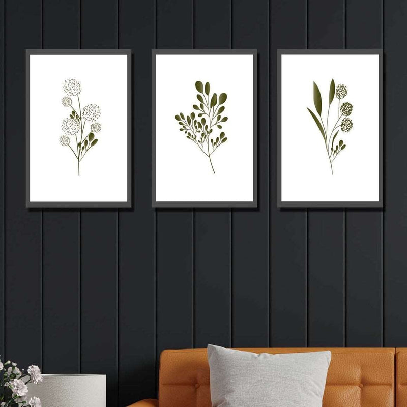 3 Parça Çerceve Görünümlü Bohem Ahşap Tablo Seti Bonvagon