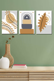 3 Parça Dijital Baskı Sanatsal Ahşap Tablo Seti Bonvagon