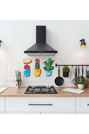 3 Parça Duvar Dekorasyon Kaktüs Ahşap Tablo Seti Uv Baskı Bonvagon