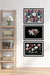 3 Parça Gül Ve Çiçek Tarzında Siyah Çerçeve Görünümlü Mdf Tablo Seti Bonvagon