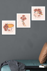 3 Parça Modern Tarzda Bohem Tasarım Uv Baskı Mdf Tablo Seti Bonvagon