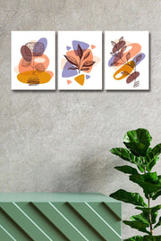 3 Parça Modern Tarzda Sanatsal Tablo Seti Bonvagon