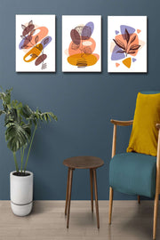 3 Parça Modern Tarzda Sanatsal Tablo Seti Bonvagon