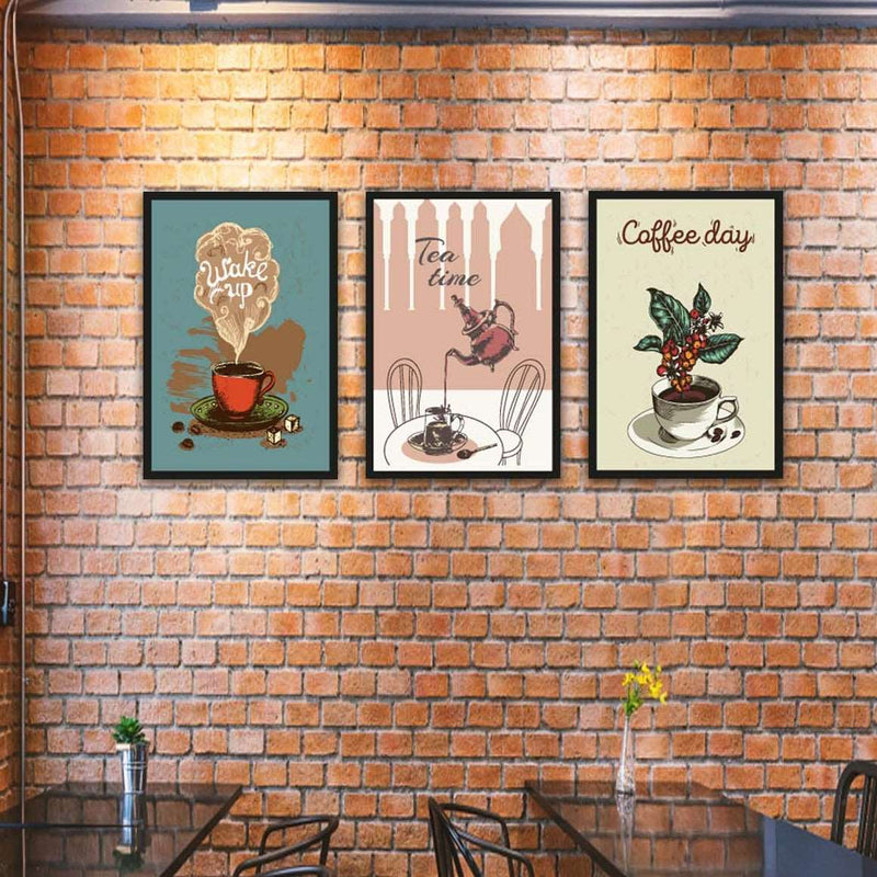 3 Parça Mutfak Ve Cafeler İçin Mdf Ahşap Tablo Seti Bonvagon