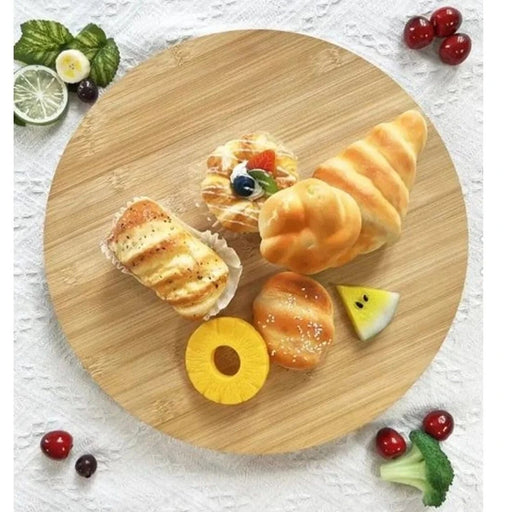30 Cm Bambu Döner Standlı Servis Sunum Tabağı Bonvagon