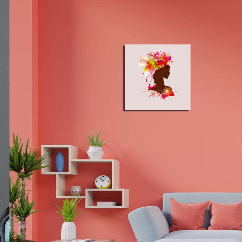 30x30 Kadın Portre Dijital Baskı Tablo Bonvagon