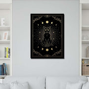 30x40 Kedi Gold Renk Tablo Bonvagon