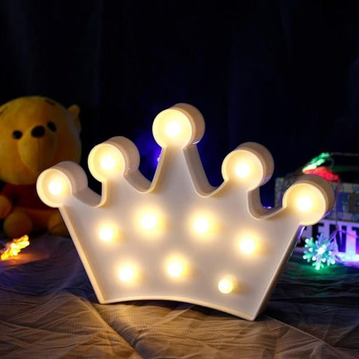 3D Dekoratif Pilli Kraliçe Tacı Model Led Masa ve Gece Lambası Bonvagon