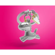 3D Uçan Unicorn Anahtarlık Çelik Halkalı