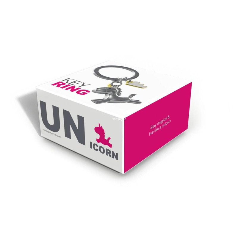 3D Uçan Unicorn Anahtarlık Çelik Halkalı