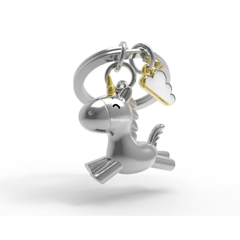 3D Uçan Unicorn Anahtarlık Çelik Halkalı  Bonvagon Metalmorphose