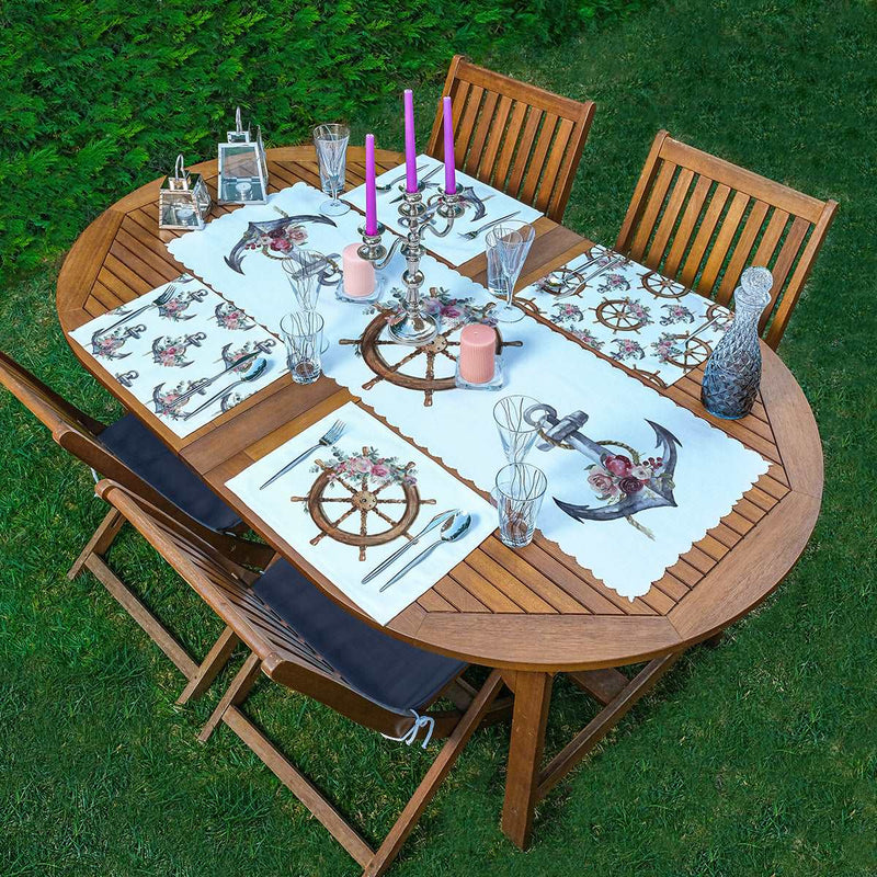 4+1 Çapa & Dümen Özel Tasarımlı Amerikan Servis & Runner Seti Bonvagon