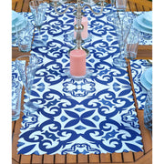 4+1 Mavi Çini Sanat Tasarımlı Amerikan Servis & Runner Seti Bonvagon