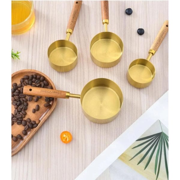 4'lü Ahşap Saplı Ölçü Kaşığı Bonvagon