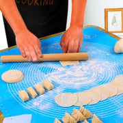 40*50 cm Silikon Ölçekli Kullanımı Kolay Hamur Açma Matı Ekmek Mantı Makarna Hamuru Yoğurma Matı Bonvagon