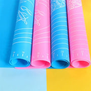 40*50 cm Silikon Ölçekli Kullanımı Kolay Hamur Açma Matı Ekmek Mantı Makarna Hamuru Yoğurma Matı Bonvagon