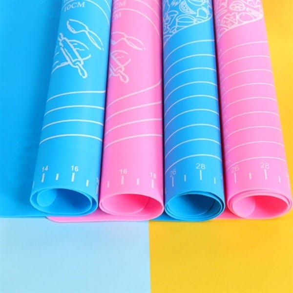 40*50 cm Silikon Ölçekli Kullanımı Kolay Hamur Açma Matı Ekmek Mantı Makarna Hamuru Yoğurma Matı Bonvagon