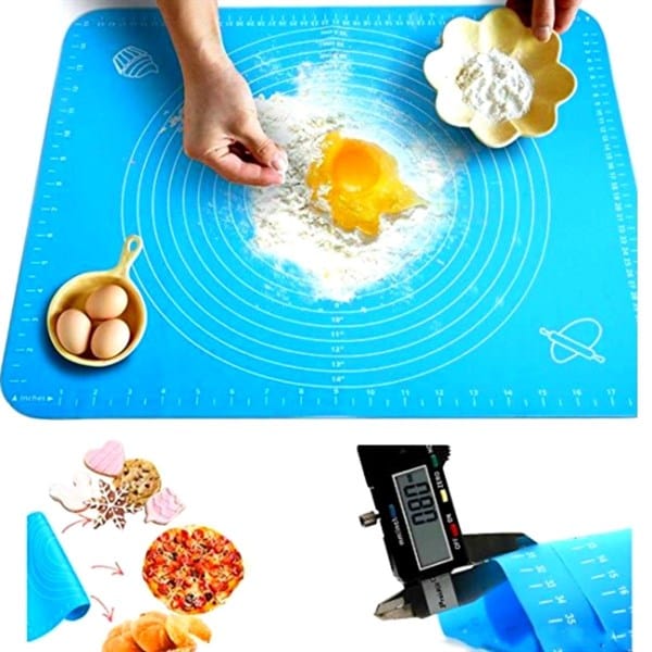 40*50 cm Silikon Ölçekli Kullanımı Kolay Hamur Açma Matı Ekmek Mantı Makarna Hamuru Yoğurma Matı Bonvagon