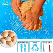 40*50 cm Silikon Ölçekli Kullanımı Kolay Hamur Açma Matı Ekmek Mantı Makarna Hamuru Yoğurma Matı Bonvagon