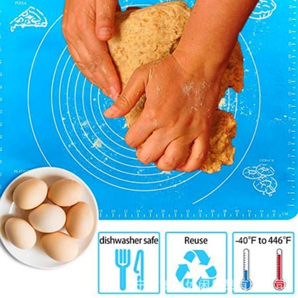 40*50 cm Silikon Ölçekli Kullanımı Kolay Hamur Açma Matı Ekmek Mantı Makarna Hamuru Yoğurma Matı Bonvagon