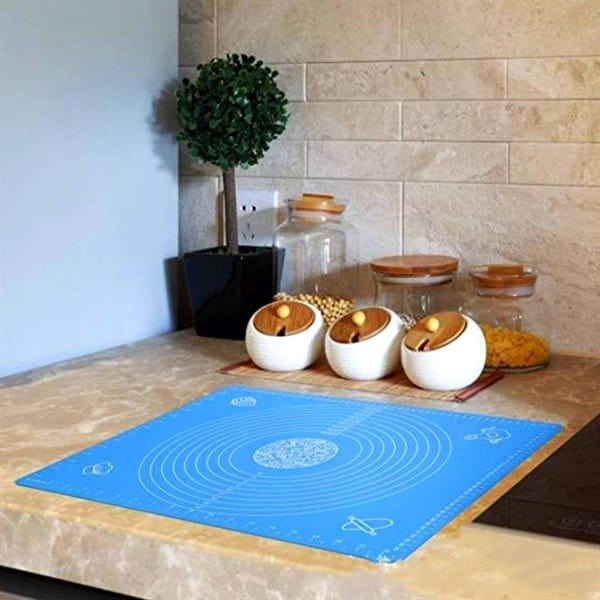40*50 cm Silikon Ölçekli Kullanımı Kolay Hamur Açma Matı Ekmek Mantı Makarna Hamuru Yoğurma Matı Bonvagon