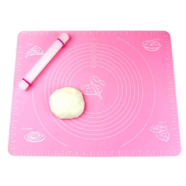 40*50 cm Silikon Ölçekli Kullanımı Kolay Hamur Açma Matı Ekmek Mantı Makarna Hamuru Yoğurma Matı Bonvagon
