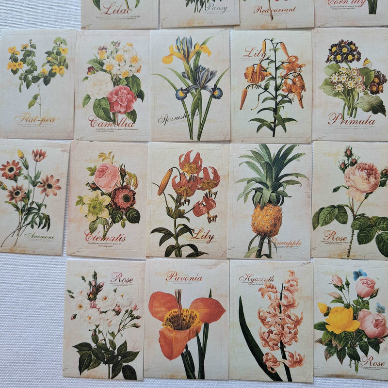 52 Adet Çiçekli Sticker Seti Bonvagon