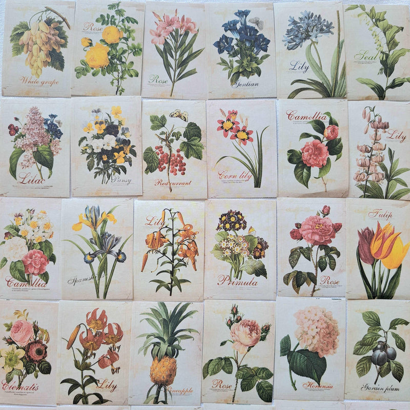 52 Adet Çiçekli Sticker Seti Bonvagon