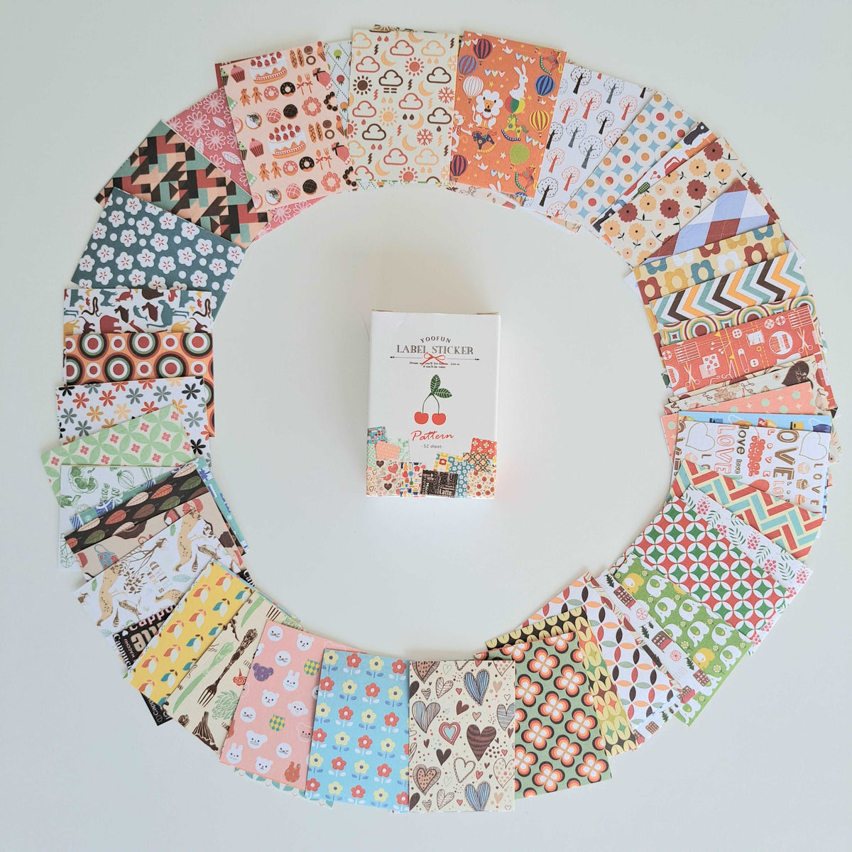 52 Piece Patterned Sticker Set — BonVagon