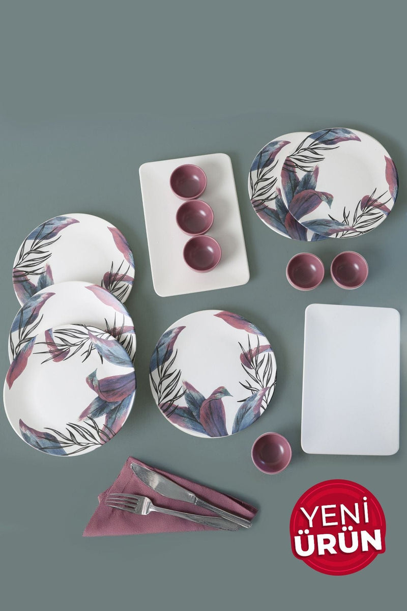 6 Kişilik Vio Kahvaltı Takımı 14 Parça Bonvagon