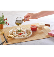 6 lı Ahşap Saplı Mika Reçellik Sosluk Sofra Sunum Kahvaltı Seti - 80 ml Bonvagon