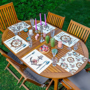 6’lı Çapa & Dümen Özel Tasarımlı Amerikan Servis Seti Bonvagon