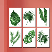 6 Parça Botanic Dijital Baskı Duvar Tablo Seti Bonvagon