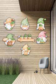 7 Parça Cüce Kaktüs Ahşap Mdf Lazer Kesim Uv Baskı Ahşap Tablo Seti Bonvagon