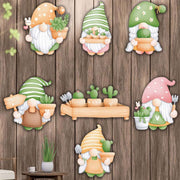 7 Parça Cüce Kaktüs Ahşap Mdf Lazer Kesim Uv Baskı Ahşap Tablo Seti Bonvagon