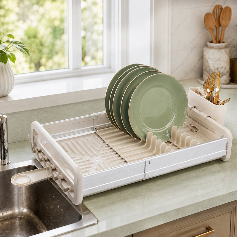 Expandable and Shrinkable Dish Drainer with Water Drain 40x32cm (Original Product)