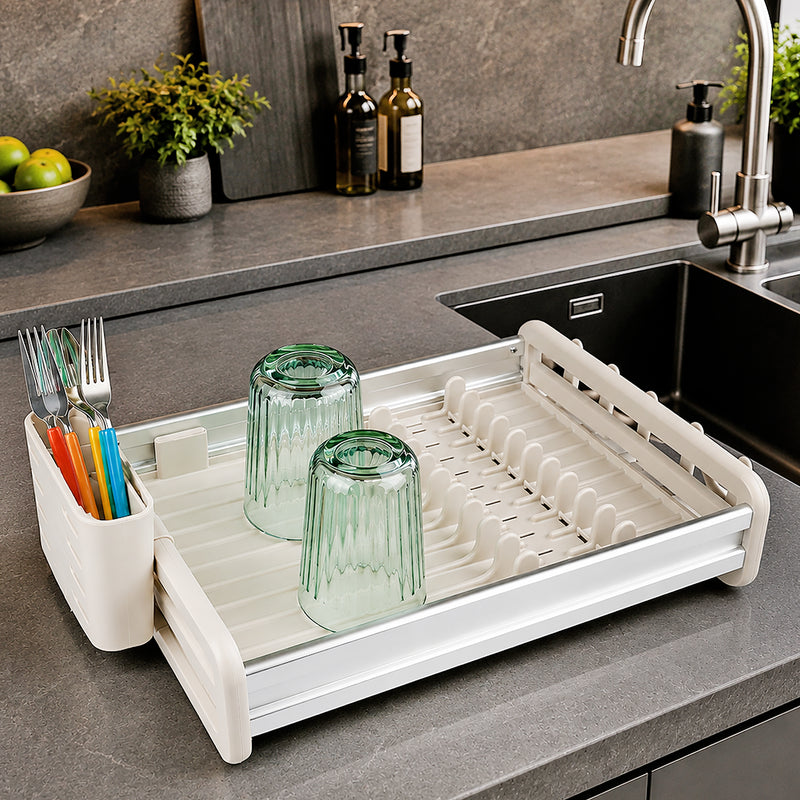 Expandable and Shrinkable Dish Drainer with Water Drain 40x32cm (Original Product)
