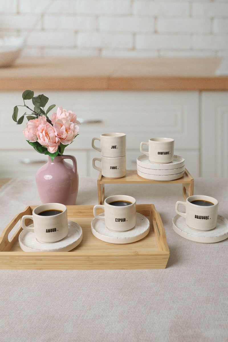 Mottolu Çay Takımı - Deep Collection 12 Parça BonVagon