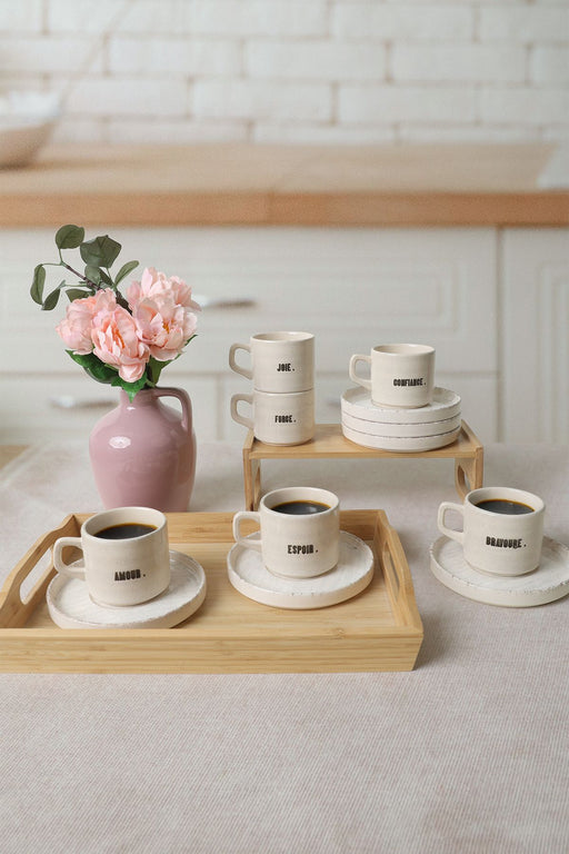 Mottolu Çay Takımı - Deep Collection 12 Parça BonVagon