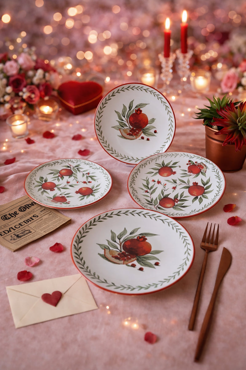 Nar Ege Pasta Tabağı 20 Cm - Seti 4 Tabak BonVagon