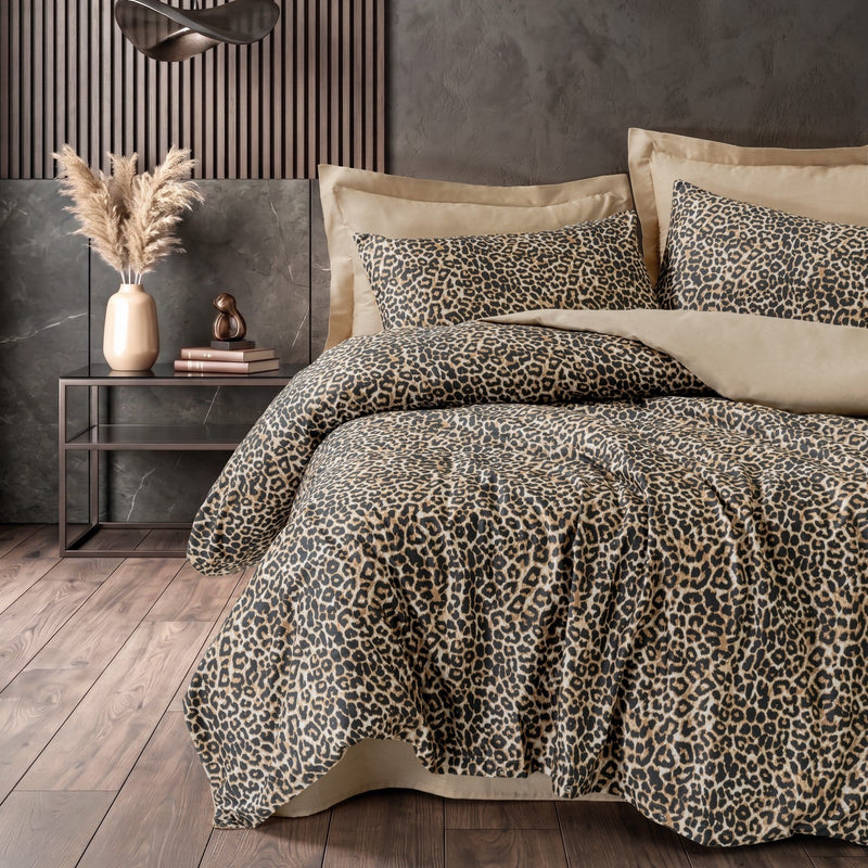 Double Satin Duvet Cover Set Jadira Beige 83 Wire 4 Pillows