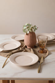 Krem Linda Pasta Tabağı 21 Cm - 6 Adet Set BonVagon