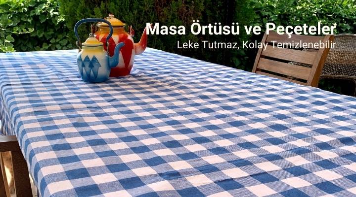 Kareli Masa Örtüsü Dertsiz Kumaş Modelleri Bonvagon indirim fırsat