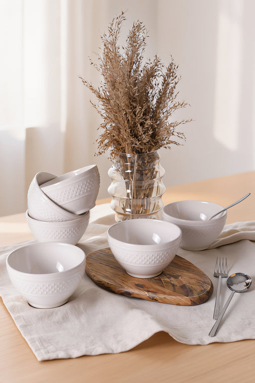 Beyaz Rice Kase 14 Cm - Seti 6 Adet BonVagon