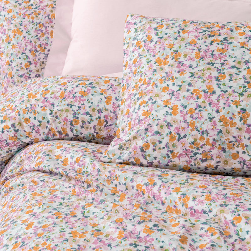 Petite Double Duvet Cover Set with Tiny Mustard Fitted Sheet