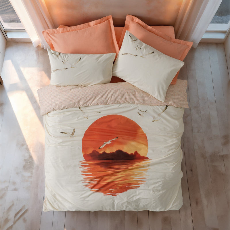Maritime Nevresim Takımı Çift Kişilik Sunset Somon